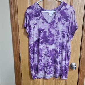 Purple Tie-Dye Women's Top